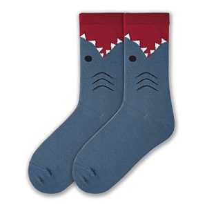 K. Bell Great White Shark Novelty Crew Socks