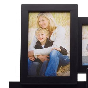 Black 9-Opening Photo Collage Frame: Multi-Size Display