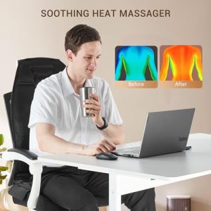 comrelax Back Massage Chair Pad – Deep Tissue Vibration