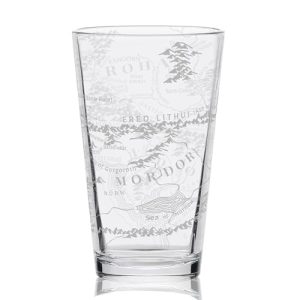 Middle-earth Map Engraved Pint Glass