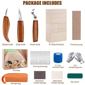 Olerqzer 22PCS Whittling Wood Carving Kit – Complete Set
