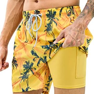 Men’s 7″ Compression Liner Swim Trunks – 2 Pack