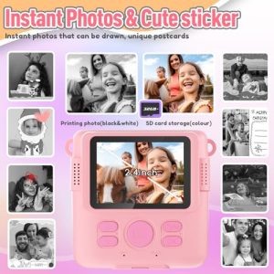 Instant Print Camera for Kids – Portable Toy Camera