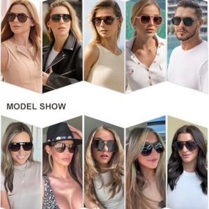 SOJOS Retro Aviator Polarized Sunglasses