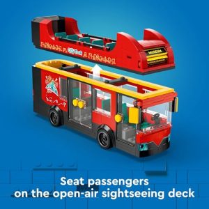 LEGO City Red Double-Decker Bus: Sightseeing Toy Set