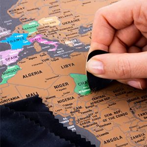 Atlas & Green Scratch Off World Map with U.S States