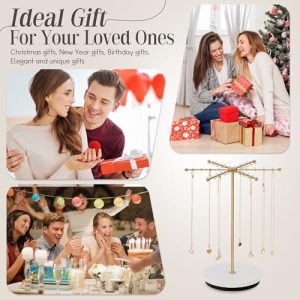 Poyilooo Rotating Necklace Holder Organizer