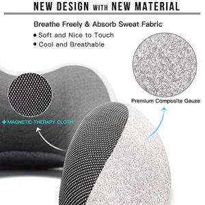 MLVOC Memory Foam Travel Pillow Kit: Ultimate Comfort in Grey