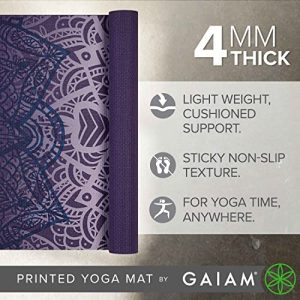 Gaiam Classic Print Yoga Mat: Non-Slip Fitness Essential