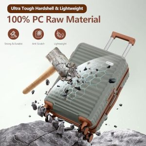 SHOWKOO 3-Piece Hardside Luggage Set: Expandable and Secure Travel Companion