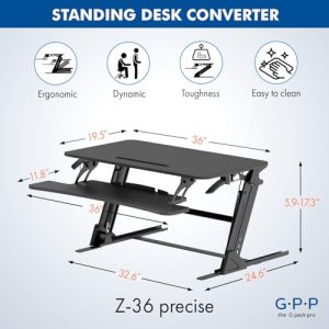 G-PACK PRO Adjustable Standing Desk Converter: Ergonomic Workstation Upgrade