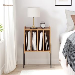 TUTOTAK Record Player Stand with Vinyl Holder Display Shelf