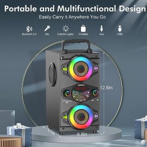 60W Portable Wireless Bluetooth Speaker – Loud Outdoor Boombox