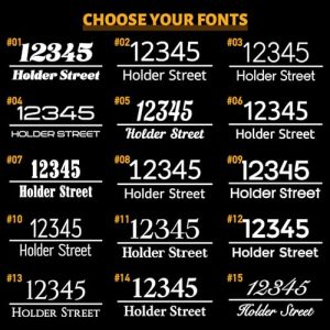 Reflective Vinyl Mailbox Address Decal - Custom House Numbers