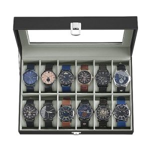 SONGMICS 12-Slot Watch Box: Elegant Christmas Gift