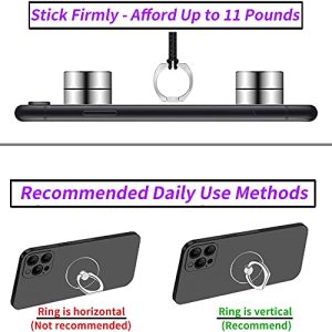 TACOMEGE Clear Phone Ring Holder Kickstand: Round Clear