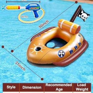 Inflatable Pirate Ship Pool Float – Water Squirt Guns