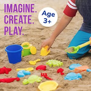 Click N’ Play Beach Toys Set – 18pc Sand Toys for Kids