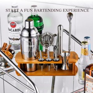 KITESSENSU Cocktail Shaker Set with Stand