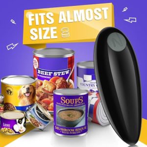 Electric Can Opener with Smooth Edge, One Touch Operation