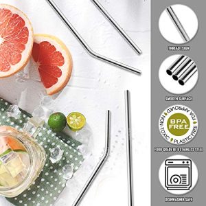 Hiware Stainless Steel Metal Straws Set: Durable and Eco-Friendly