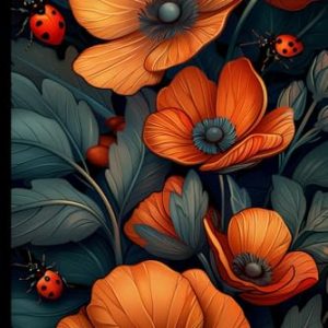 WishMerge Ladybug Garden Bullet Journal Cover Design