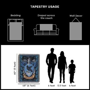 Harry Potter Ravenclaw Crest Tapestry Throw Blanket