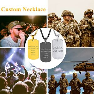 Custom Engraved Dog Tag Pendant for Men