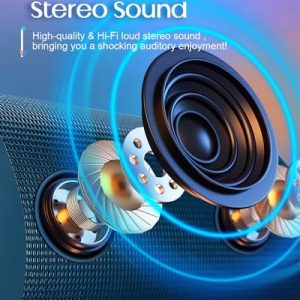 Portable Wireless Bluetooth Speaker – 15W with RGB Lights