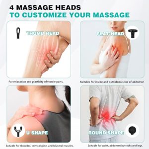Massage Gun with Extended Handle – U-Shaped Deep Tissue Massager
