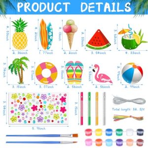 JellyArch 30 Pack Summer Wind Chime Making Kit for Kids