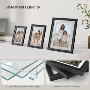 Ash Black Collage Photo Frames: Set of 10 with Mats