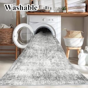 CHAMPLANT Vintage Washable Area Rug: Retro Charm for Your Home
