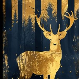 WishMerge Golden Deer Bullet Journal Cover Design