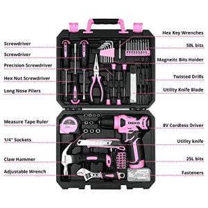 DEKOPRO 126-Piece Pink Drill Set: Perfect Gift for Her