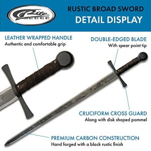 SZCO Supplies Hand-Forged Carbon Steel Rustic Broad Sword
