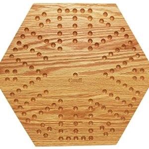 Solid Oak Double Sided Marbles Board Game – 16 Inch