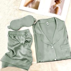 WJing Yi Jia Floral Silk Satin Pajama Set: Elegant Loungewear Gift