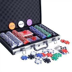 300PCS Poker Chip Set with Aluminum Case