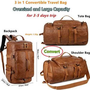 Baosha Vegan Leather Weekender Bag: Stylish Travel Gift for Men