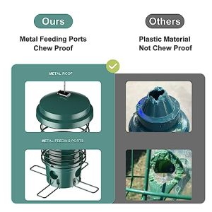 LCSEVEN Squirrel Proof Bird Feeder for Outdoors Hanging