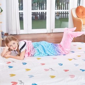 Catalonia Kids Mermaid Tail Blanket: Super Soft Snuggle Gift