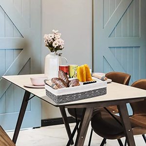 DUOER Wicker Storage Baskets – Set of 2 in Grey
