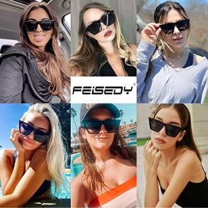 FEISEDY Vintage Cat Eye Sunglasses