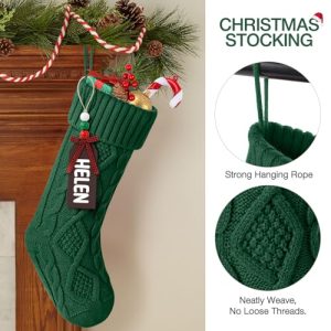 Hommtina Cable Knitted Christmas Stockings – Set of 3