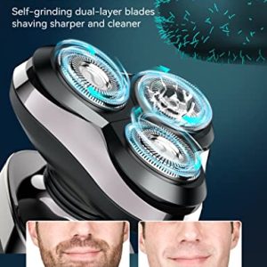 KENSEN Electric Razor for Men – Rechargeable Rotary Shaver