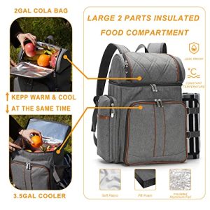 Picnic Backpack for 4 – Complete Set with Blanket