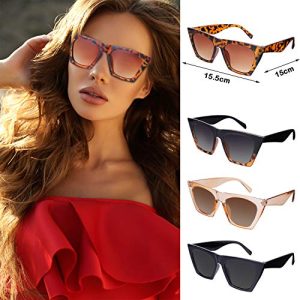 Weewooday Vintage Square Cat Eye Sunglasses