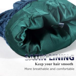 Satin Lined Cable Knit Beanie: Winter Hat Gift