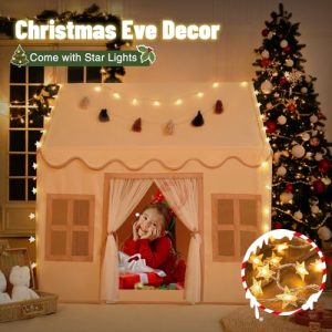 Kids Play Tent Indoor – Star Lights & Mat